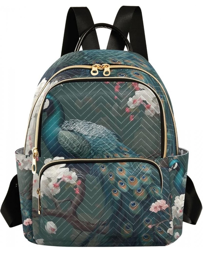 Merry Christmas with Bells Backpack Fits over Luggage Handle, Womens Backpack Fashion, Womens Travel Backpack, S Peacock and ...