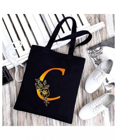 Customized Letters Canvas Handbag Black Handbag Personalized Name Letter Combination Initial Bag Purchase Bag Shoulder Bag $1...