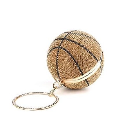 Basketball-shaped Dinner Bags European And American Dinner Dress Handbag Rhinestone Evening Dress Bag For Women Yellow $39.82...