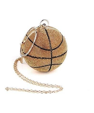 Basketball-shaped Dinner Bags European And American Dinner Dress Handbag Rhinestone Evening Dress Bag For Women Yellow $39.82...