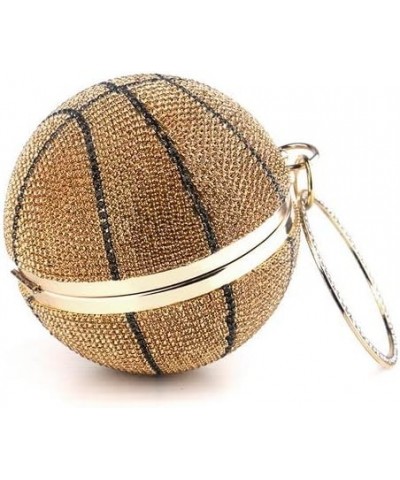 Basketball-shaped Dinner Bags European And American Dinner Dress Handbag Rhinestone Evening Dress Bag For Women Yellow $39.82...