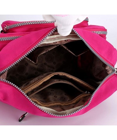 Nylon Multi-Pocket Crossbody Purse Bags for Women Travel Shoulder Bag casual Mummy bag Red $11.84 Shoulder Bags