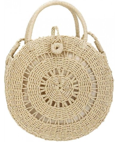 Straw Crossbody Bag Women Weave Shoulder Bag Round Summer Beach Purse and Handbags, Light Beige, Medium Light Beige $17.74 Totes