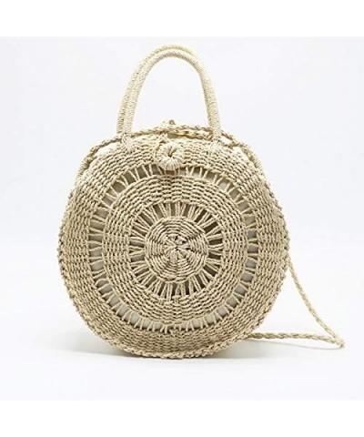 Straw Crossbody Bag Women Weave Shoulder Bag Round Summer Beach Purse and Handbags, Light Beige, Medium Light Beige $17.74 Totes