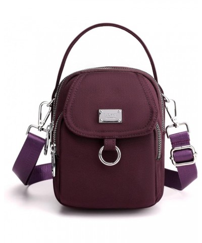 Small Crossbody Purse Phone Bag Women Mini Crossbody Messenger Shoulder Bag Handbag Dark Purple $21.46 Totes