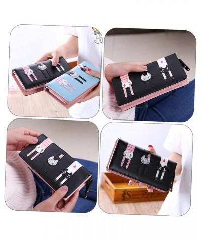 5pcs Long Women's Wallet Pu Cartoon Wallet Billeteras De Mujer Cat Leather Wallet Pu Leather Cute Wallet Cat Zip Wallet Women...