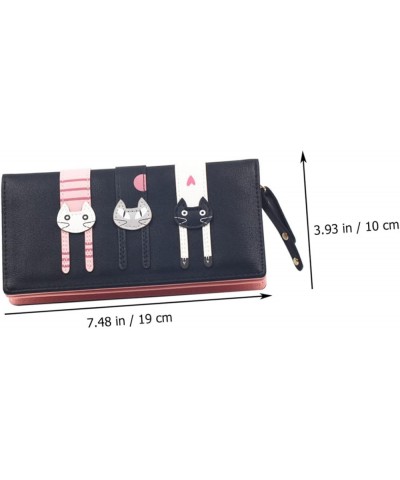 5pcs Long Women's Wallet Pu Cartoon Wallet Billeteras De Mujer Cat Leather Wallet Pu Leather Cute Wallet Cat Zip Wallet Women...