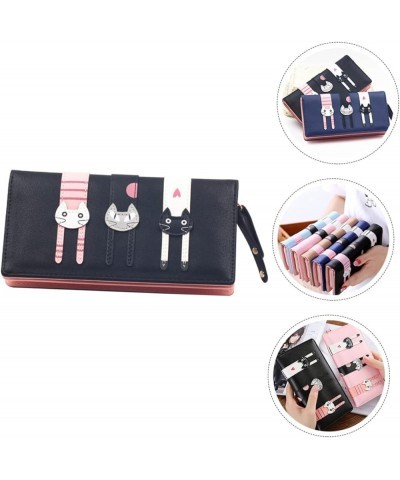 5pcs Long Women's Wallet Pu Cartoon Wallet Billeteras De Mujer Cat Leather Wallet Pu Leather Cute Wallet Cat Zip Wallet Women...