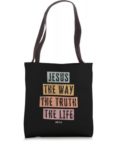 Christian T Shirt Women Men Kids Jesus The Way Truth Life Tote Bag $9.84 Totes