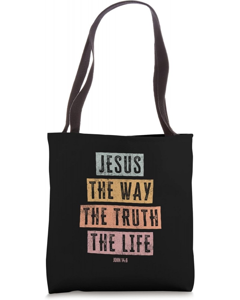 Christian T Shirt Women Men Kids Jesus The Way Truth Life Tote Bag $9.84 Totes