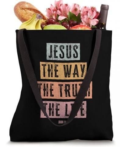 Christian T Shirt Women Men Kids Jesus The Way Truth Life Tote Bag $9.84 Totes