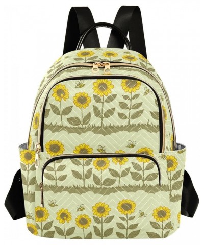 Cute Sunflowers Bees Backpack Purse for Women Fashion Ladies Shoulder Bags Travel Bag Back Pack HandBag Lady Gifts,M Medium $...