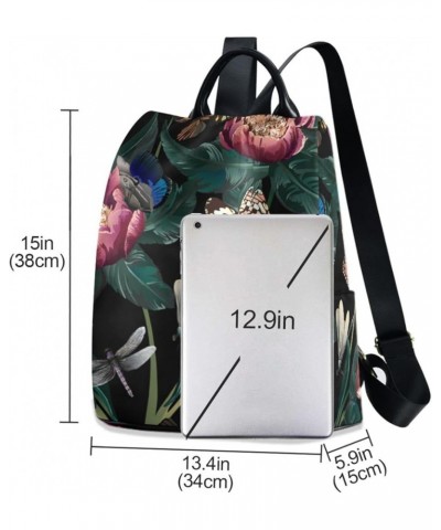 Skull Leaves Backpack Purse for Women Travel Casual Daypack College Bookbag Work Business Ladies Shoulder Bag Multi13 $18.92 ...