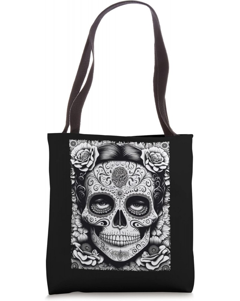 Mexico Holiday Catrina Calaveras Skull Dia De Los Muertos Tote Bag $13.48 Totes