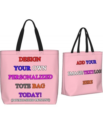 Custom Tote Bags Custom Bag Add Your Customizable Pictures And Text Personalized Shoulder Bag For Women Custom Gift Bags Pink...