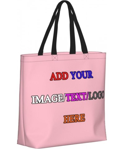 Custom Tote Bags Custom Bag Add Your Customizable Pictures And Text Personalized Shoulder Bag For Women Custom Gift Bags Pink...