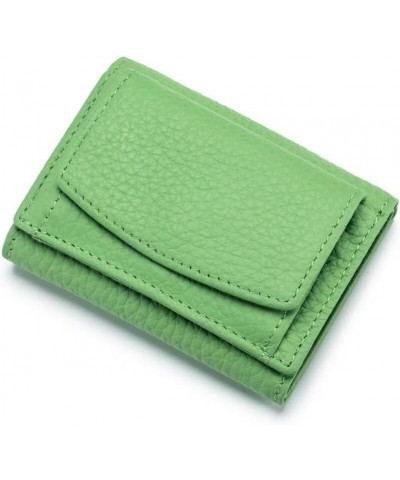 Genuine Leather Wallet for Women RFID Blocking Card Holder Coin Purse Anti-Theft Card Case Purse Minimalist Wallet Grass Gree...