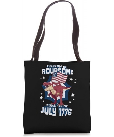 Dinosaur 4th of July Kids Boys Men Amerisaurus T Rex Funny Tote Bag $11.05 Totes