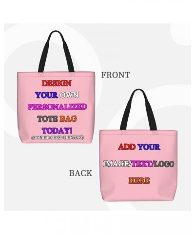 Custom Tote Bags Custom Bag Add Your Customizable Pictures And Text Personalized Shoulder Bag For Women Custom Gift Bags Pink...