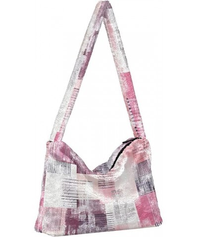 Abstract Watercolor Decoration Design Women's Hobo Handbag, Fluffy Bag Girls Ladies Hobo Handbags Watercolor Patchworked on $...