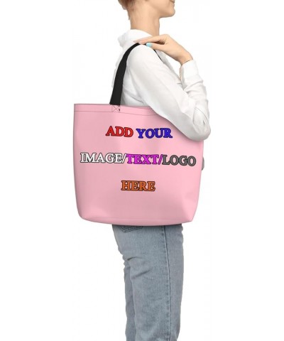 Custom Tote Bags Custom Bag Add Your Customizable Pictures And Text Personalized Shoulder Bag For Women Custom Gift Bags Pink...