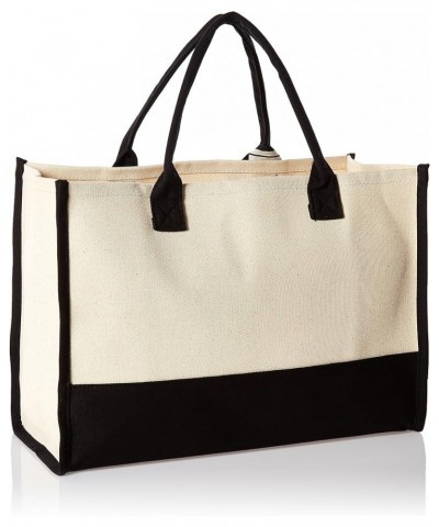 Classic Black and White Initial Canvas Tote Bags (L), 100% Cotton, 17" x 19" x 2 T $13.89 Totes