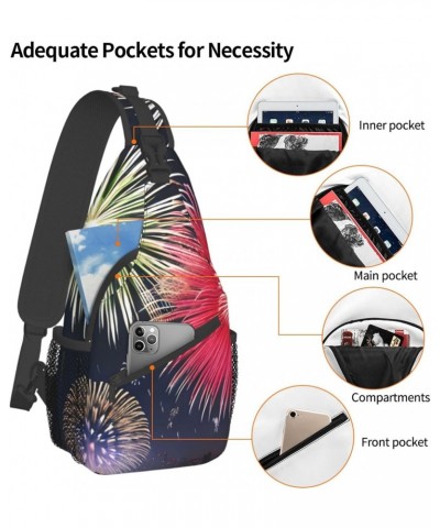 Splendid Fireworks Multifunctional Casual Cross-Body Chest Bag Fashionable And Lightweight Ravels With You Anti-Wrinkle Large...