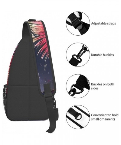 Splendid Fireworks Multifunctional Casual Cross-Body Chest Bag Fashionable And Lightweight Ravels With You Anti-Wrinkle Large...