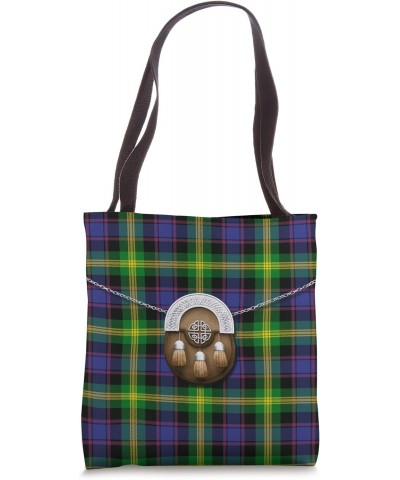 Scottish Clan Watson Tartan Plaid With Sporran Tote Bag $12.64 Totes