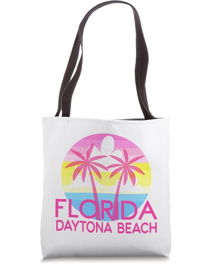 Daytona Beach FL Pink Palm Tree Styled Daytona Beach Florida Tote Bag $11.30 Totes