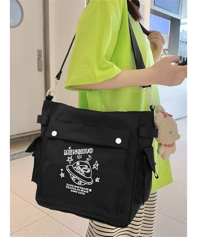 Unisex Shoulder Bag Messenger Bag Women Handbag Large Capacity Tote Bag Backpack Hobo Cute Purse Travel Black $15.08 Hobo Bags