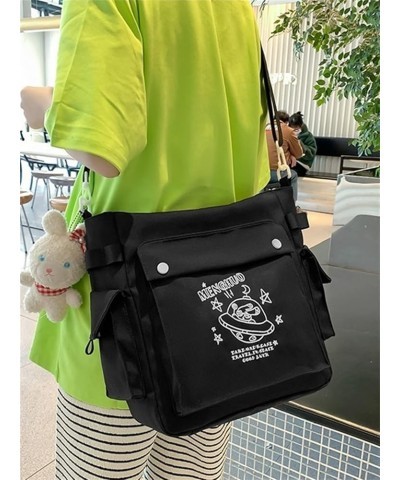 Unisex Shoulder Bag Messenger Bag Women Handbag Large Capacity Tote Bag Backpack Hobo Cute Purse Travel Black $15.08 Hobo Bags