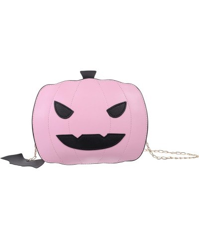 Pumpkin Shoulder Bag Halloween Crossbody Bag Pumpkin Shaped Purse Pumpkin Handbag PU Bag for Women (Silver) Pink $7.75 Should...