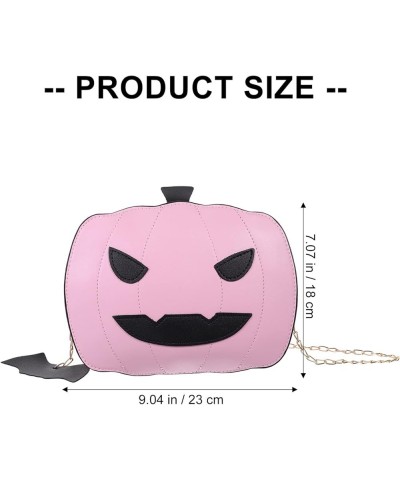 Pumpkin Shoulder Bag Halloween Crossbody Bag Pumpkin Shaped Purse Pumpkin Handbag PU Bag for Women (Silver) Pink $7.75 Should...