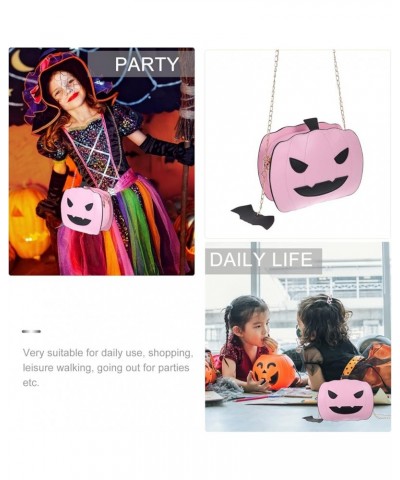 Pumpkin Shoulder Bag Halloween Crossbody Bag Pumpkin Shaped Purse Pumpkin Handbag PU Bag for Women (Silver) Pink $7.75 Should...