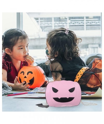 Pumpkin Shoulder Bag Halloween Crossbody Bag Pumpkin Shaped Purse Pumpkin Handbag PU Bag for Women (Silver) Pink $7.75 Should...