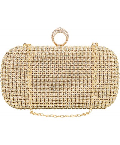 Crystals Evening Clutch Bag for Women Small Shoulder Bags Sparkling Wedding Purses Handbags Evening Bags Formal Gold $18.89 E...