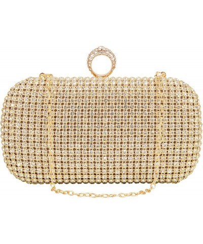 Crystals Evening Clutch Bag for Women Small Shoulder Bags Sparkling Wedding Purses Handbags Evening Bags Formal Gold $18.89 E...