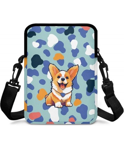 Small Messenger Bag Shoulder Clutch Portable for Women Men Teens Lightweight Cross Body Bag Corgi Dog Cow $10.58 Crossbody Bags