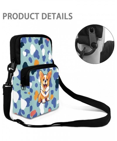 Small Messenger Bag Shoulder Clutch Portable for Women Men Teens Lightweight Cross Body Bag Corgi Dog Cow $10.58 Crossbody Bags