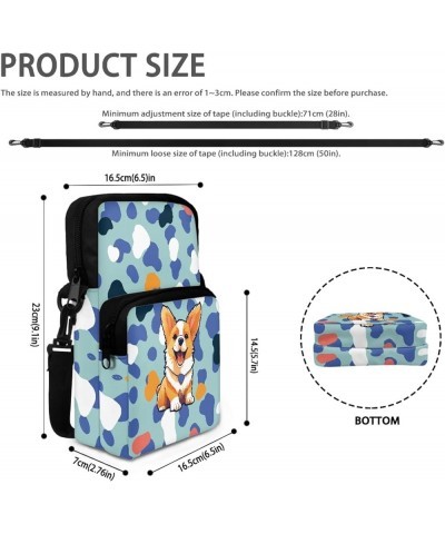 Small Messenger Bag Shoulder Clutch Portable for Women Men Teens Lightweight Cross Body Bag Corgi Dog Cow $10.58 Crossbody Bags