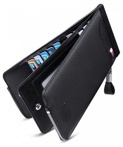 Men's Wallet Fashion Design Long Wallet Mobile Phone Credit Card Wallet Clutch (Color : Skin) Blue $48.07 Wallets