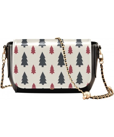 Christmas Forest Sling Bags Crossbody for Womens Leather Shoulder Bags with Adjustable Strap Mini Purse $22.39 Crossbody Bags