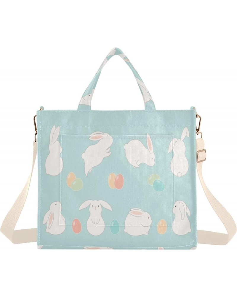 Easter Bunnies Line Art Style Women's Tote Handbags Top Handle Satchel Shoulder Bag Crossbody Bag S $16.79 Totes