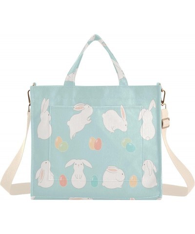 Easter Bunnies Line Art Style Women's Tote Handbags Top Handle Satchel Shoulder Bag Crossbody Bag S $16.79 Totes