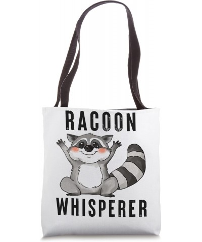 Racoon whisperer cute animal pet art Quote Design Tote Bag $15.60 Totes