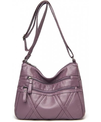 Purses for Women Pocketbooks Soft PU Leather Ladies Crossbody Purse Multi Pocket Shoulder Bag Purple $9.66 Crossbody Bags