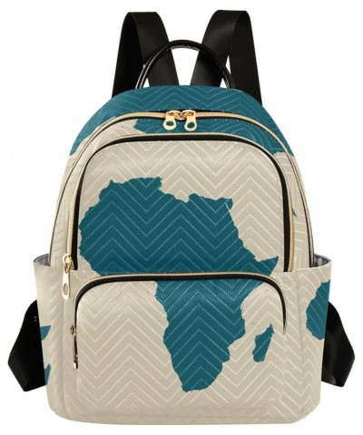 Africa Map Backpack for Women Shoulder Bag Lightweight Small Backpack Casual Daypack for Travel Small(11.41'' x 6.1'' x 14.17...