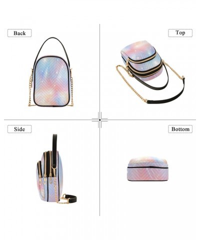 Brightly Color Abstract Pattern Small Crossbody Bag Functional Multi Pocket Bag Shoulder Handbag $16.81 Crossbody Bags