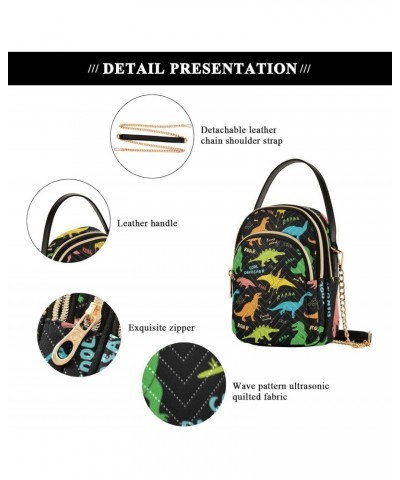 Cell Phone Purse Wild Animal Rainbow Dino Crossbody Handbag Durable Shoulder Bag Sturdy Travel Pouch Compact Chic Bag for Wom...